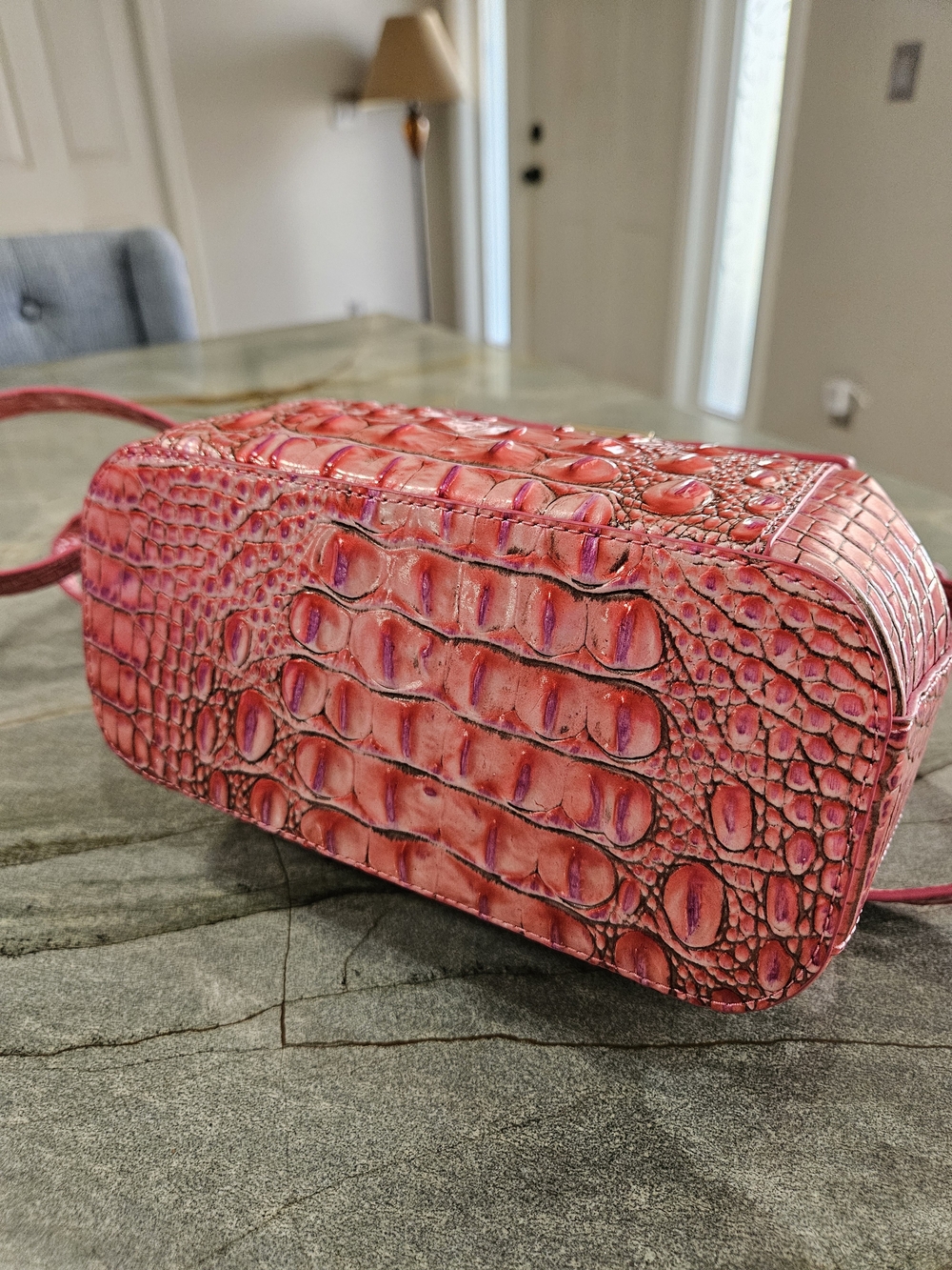Brahmin Margo Coral Snapdragon Melbourne Leather Crossbody NWOT - Picture 10 of 12